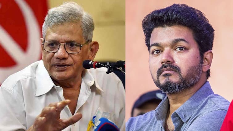 TVK leader Actor Vijay Expressed His condolence To Sitaram Yechury Demise Vijay: சீதாராம் யெச்சூரி மறைவுக்கு தவெக தலைவர் விஜய் இரங்கல்!