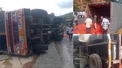 తిరుపతి జిల్లాలో ఘోర రోడ్డు ప్రమాదం - కారుపై కంటైనర్ పడి నలుగురు దుర్మరణం