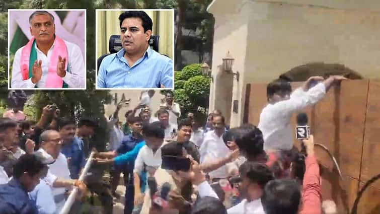 BRS leaders KTR Harish Rao condemns Arikepudi Gandhi followers attack on Padi koushik reddys House Arikepudi Vs Koushik: కౌశిక్ రెడ్డిని చంపే కుట్ర! రేవంత్‌ని చూస్తే జాలేస్తోంది - కేటీఆర్, హరీశ్