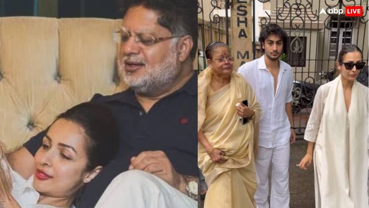 Malaika Arora Father anil mehta last rites suicide armita arora arbaaz khan arjun kapoor arora family Malaika Arora Father Death: पंचतत्व में विलीन हुए मलाइका अरोड़ा के पिता, छत से कूदकर की थी खुदकुशी