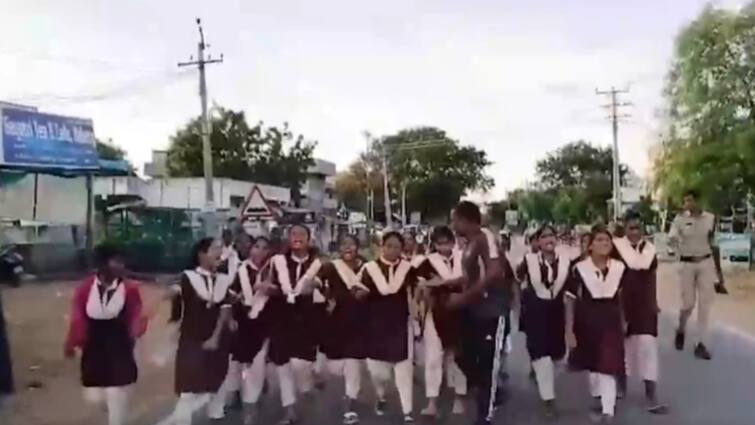 WATCH: Students Protest Against Teacher's Misconduct At Telangana's Tribal Residential School