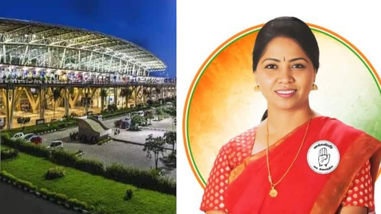 Chennai international Airport toll gate employees are rugged against mayiladuthurai MP Sudha TNN சென்னை விமானநிலையத்தில் வழிப்பறி செய்வதே குறிக்கோள் - கொதித்து எழுந்த மயிலாடுதுறை எம்பி..