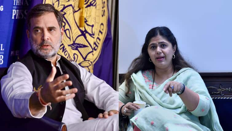 Pankaja Munde Slams Rahul Gandhi On Reservation Maharashtra Marathi News परदेशात जाऊन देशाची प्रतिष्ठा घालवणारी व्यक्ती कधीच भारताचे नेतृत्त्व करु शकत नाही, पंकजा मुंडे राहुल गांधींवर संतापल्या