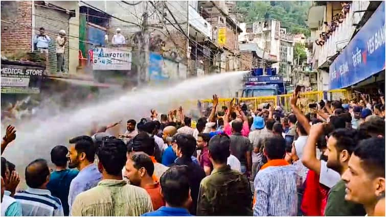 After Shimla, Mandi Erupts In Protest Over 'Illegal' Mosque; Police Use Water Cannon On Agitators After Shimla, Mandi Erupts In Protest Over 'Illegal' Mosque; Police Use Water Cannon On Agitators