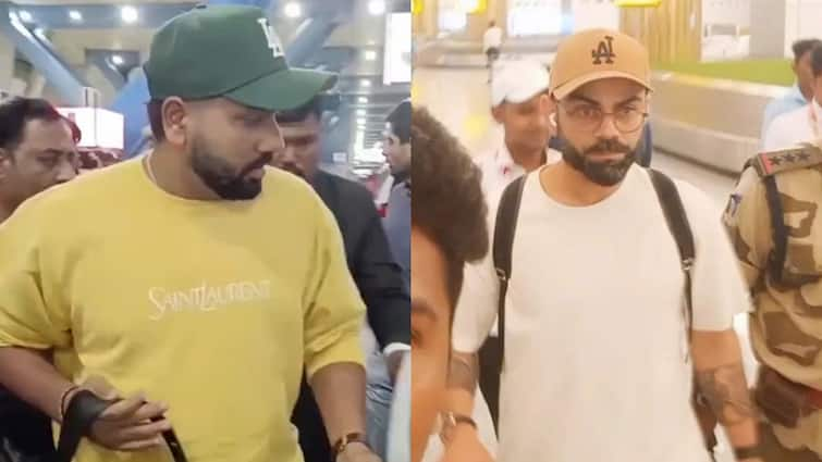 Rohit Sharma and Virat Kohli reached Chennai before 1st Test against Bangladesh Watch video IND vs BAN: बांग्लादेश टेस्ट से पहले रोहित शर्मा और विराट कोहली पहुंचे चेन्नई, 19 सितंबर से होगा मैच