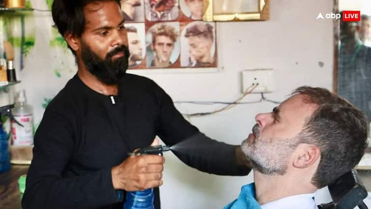 Raebareli Saloon Owner Mithun Gets Gift From rahul gandhi 'मिथुन' ने काटे राहुल गांधी के बाल, बनाई दाढ़ी, अब उन्होंंने नाई को भेजा गिफ्ट, जानें बॉक्स में क्या था