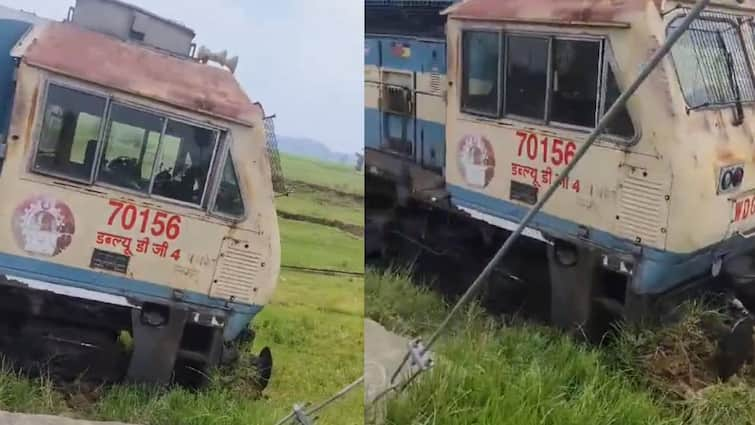 Bihar train engine got derailed on Gaya Kiul railway line and Reached in field video viral ann OMG: बिहार में पटरी से उतर कर खेत में चलने लगा रेल इंजन, देखकर लोग बनाने लगे VIDEO