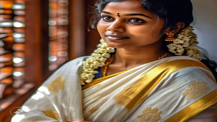 Kerala Kasavu Saree Gold Border Saree Kerala white saree Onam 2024 தங்கத்தேரில் வந்தது ஓணம்.. கேரளா Saree எனப்படும் கசவு சேலைகள் பத்தி தெரியுமா?