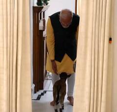 पंतप्रधानांच्या घरी नव्या पाहुण्याचं आगमन, घरभर दुडूदुडू धावणाऱ्या दीपज्योतीचे नरेंद्र मोदींकडून लाडच लाड