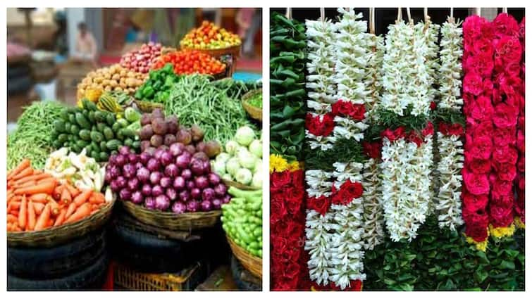 September month last muhurtham flowers fruits vegetables sales know here இந்த மாசத்தோட கடைசி முகூர்த்தம்! தமிழ்நாட்டில் காய்கறிகள், பூக்கள் விற்பனை படுஜோர் - வியாபாரிகள் ஹாப்பி