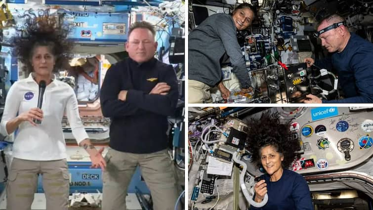 Astronauts Sunita Williams and Butch Wilmore who are stuck at the International Space Station interact with the media from space starliner Sunita Williams : घरवापसी होत नसताना थेट अंतराळातून सुनीता विल्यम्स यांची पत्रकार परिषद; अमेरिकन निवडणुकीसाठी घेतला महत्वाचा निर्णय!