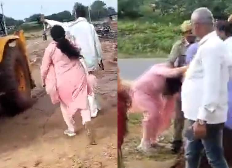 woman fights with female sdm rajasthan viral video social media એસડીએમએ વૃદ્ધને માર્યો ધક્કો, તો ગામની મહિલાએ વાળ પકડીને દોડાવ્યા, વીડિયો થયો વાયરલ