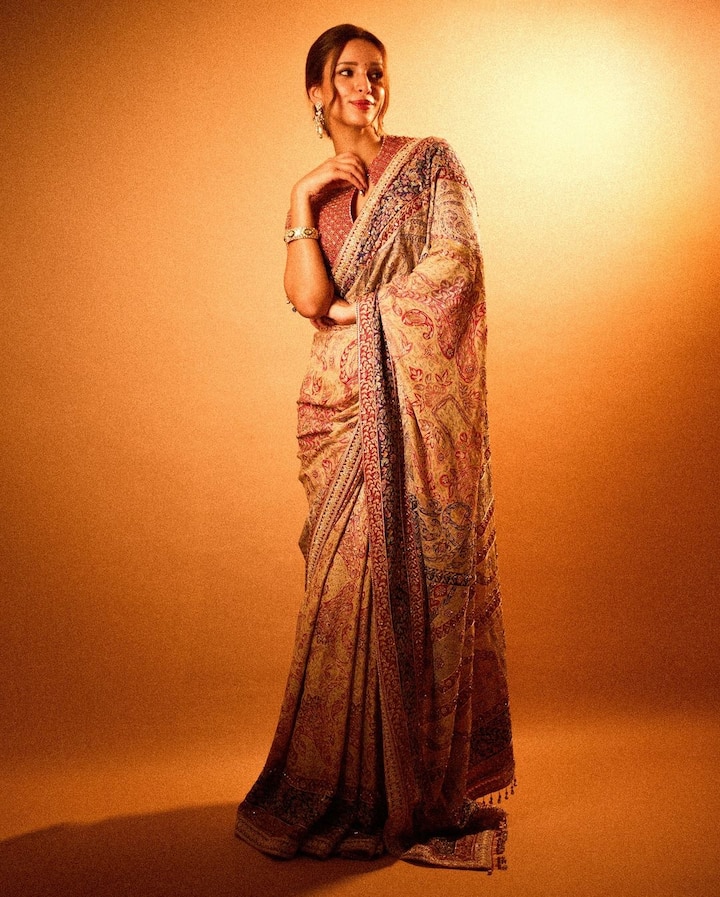 Triptii Dimri is serving looks in a designer saree that she wore for a recent event, wowing fans and followers with her charming look.