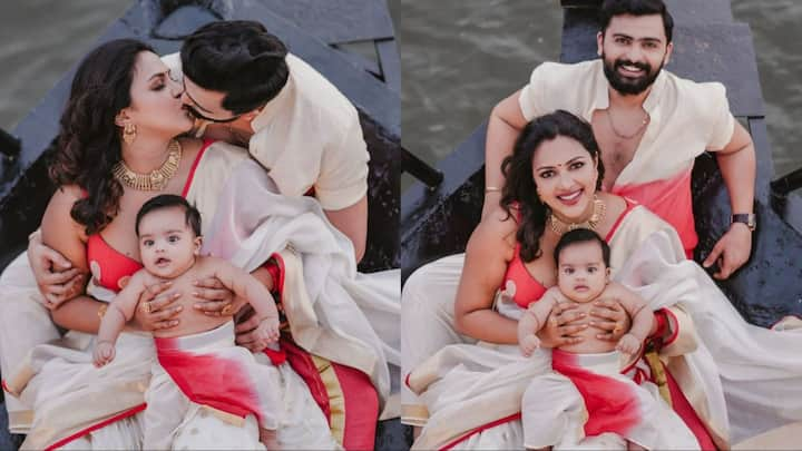 Amala Paul Son First Photo: साउथ की पॉपुलर एक्ट्रेस अमला पॉल हाल ही में एक बेटे की मां बनी हैं. वहीं ओणम के त्योहार पर एक्ट्रेस ने अपने लाडले का फेस भी रिवील कर दिया है.