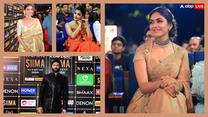 SIIMA Awards 2024: 14 सितंबर को दुबई में साउथ इंडिया इंटरनेशनल मूवी अवॉर्ड्स का आयोजन हुआ. इस शो में साउथ इंडस्ट्री के दिग्गज सितारे और खूबसूरत हसीनाओं ने शिरकत की. इस दौरान उनका लुक देखने लायक रहा.