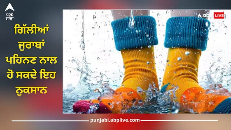 How long is it okay to wear socks when they get wet in rain? What harm can happen to feet health news Wet Socks: ਬਾਰਿਸ਼ 'ਚ ਗਿੱਲੀਆਂ ਜੁਰਾਬਾਂ ਨੂੰ ਕਿੰਨੀ ਦੇਰ ਤੱਕ ਪਹਿਨ ਸਕਦੇ ਹੋ...ਨਹੀਂ ਤਾਂ ਪੈਰਾਂ ਨੂੰ ਹੋ ਸਕਦੇ ਇਹ ਨੁਕਸਾਨ