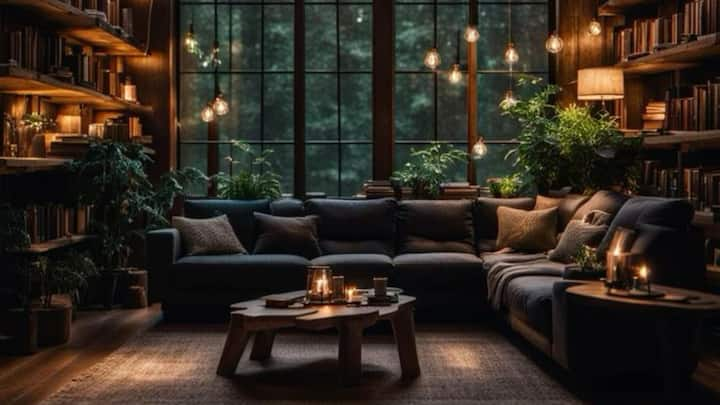 5. Dark colors for intimacy and elegance: Dark shades like deep navy, charcoal, and forest green can create a sense of intimacy and intelligence. They are often used in formal settings or casual spaces to create a sense of beauty and depth. (Image source: Pinterest/maddoxcaron)