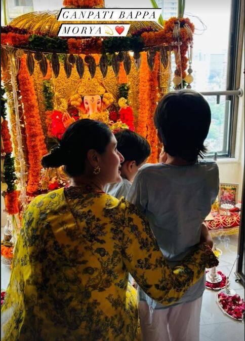 Kareena Kapoor, who is currently riding high on the success of her recently released film 'The Buckingham Murders', also shared a picture with her sons Taimur and Jeh Ali Khan twinning in matching kurta pajamas.