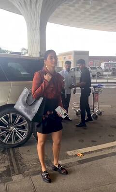 Pooja Hegde | કારમાંથી ઉતરીને પૂજાએ એરપોર્ટ પર કર્યું કંઈક આવું... જુઓ શોર્ટ વીડિયોમાં