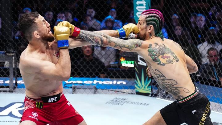 Merab Dvalishvili defeated Sean O'Malley for UFC Men's Bantamweight Championship (Image Credit: @X/UFC)