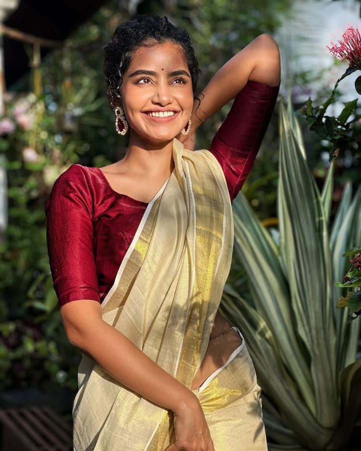 తాజాగా ఈ ముద్దుగుమ్మ చీరలో అందాల కనువిందు చేస్తూ ఆకట్టుకుంది. Photo Credit: Anupama Parameswaran/Instagram