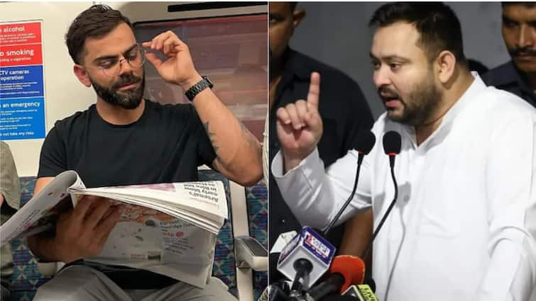 Virat Kohli played under my captaincy why no one talks about it Tejashwi Yadav Tejashwi Yadav: తేజస్వీ ఓ క్రికెటరా? అతని కెప్టెన్సీలో కోహ్లీ ఆడాడా? ఇంటర్నెట్‌లో తెగ వెదుకుతున్న నెటిజన్లు!