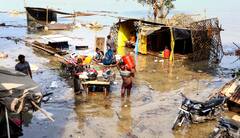 Wading Through Floodwaters For Safety, Ghat Submerged As Ganga Level Surges: UP Flood In Pics
