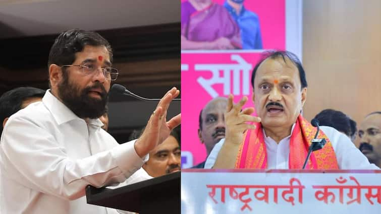 NCP Ajit Pawar and Eknath Shinde Ministerial status appointments to corporations from Eknath Shinde; Ajit Pawar MLAs are upset Marathi News NCP Ajit Pawar and Eknath Shinde : एकनाथ शिंदेंकडून स्वपक्षीयांना मंत्रिपदाचा दर्जा, महामंडळांवर नियुक्त्या; अजित पवारांचे आमदार अस्वस्थ