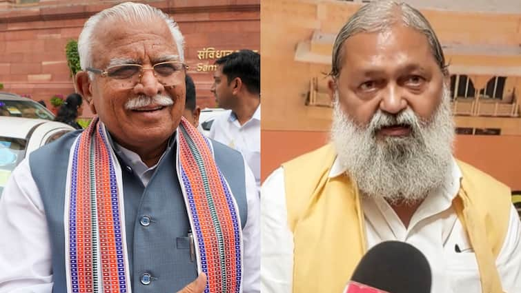 Manohar Lal Khattar Reaction on Anil Vij CM Face in Haryana Assembly Election 2024 अनिल विज के CM पद की दावेदारी पर मनोहर लाल खट्टर का बड़ा बयान, 'चाहत रखने में...'