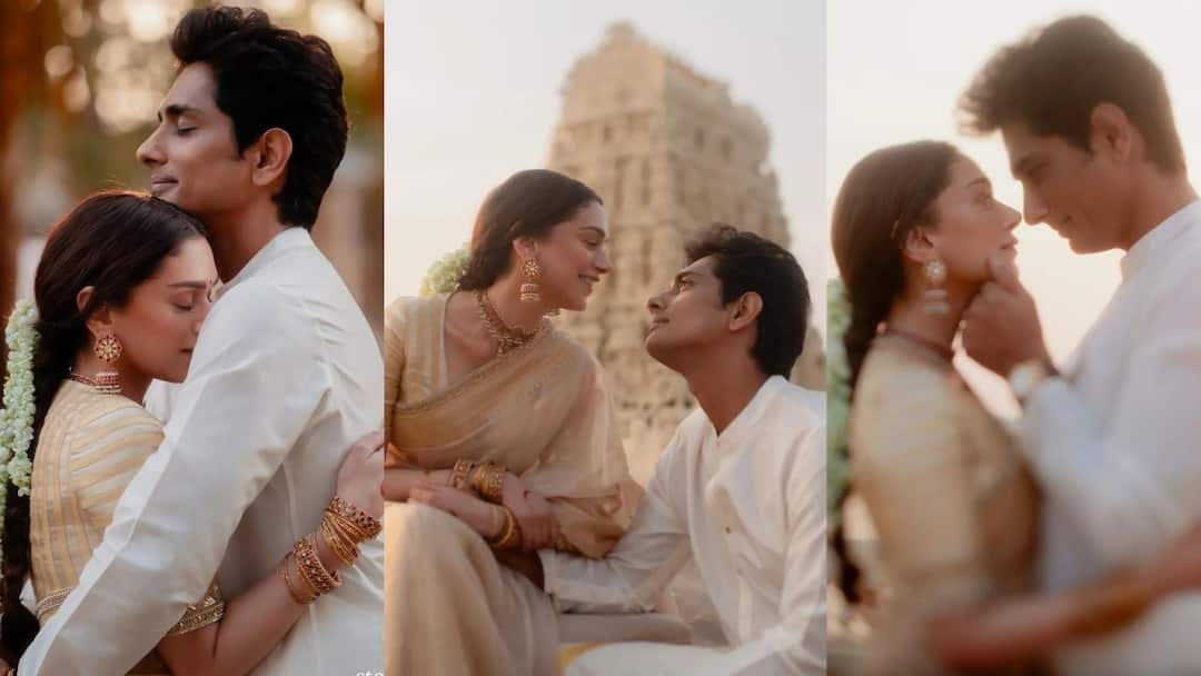 Aditi Rao Hydari And Siddharth got married shares photos on social media Entertainment News Bollywood Aditi Rao Hydari Marriage: 'আদু আর সিধু'-র ভালবাসার নতুন অধ্যায়, সাত পাকে বাঁধা পড়লেন অদিতি-সিদ্ধার্থ