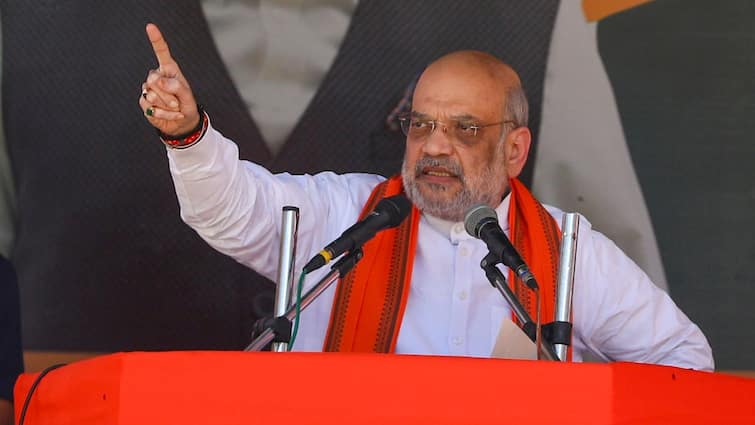 Jammu Kashmir Election 2024 Amit Shah In J-K Slams Congress National Conference On Terrorism Article 370 Omar Abdullah Farooq Abdullah ‘No Place For Article 370 In India’s Constitution Anymore’: Shah In J-K Slams Congress, NC For Aiming Revival