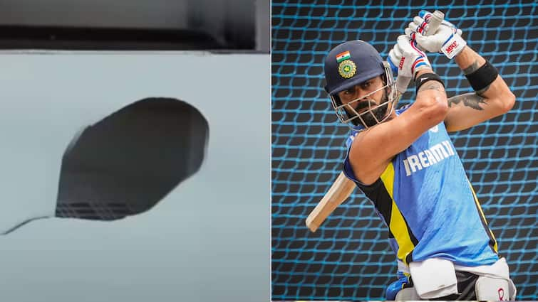 virat kohli breaks ma chidambaram stadium chepauk wall with a six ahead of india vs bangladesh tests watch video Virat Kohli Breaks Chepauk Wall With A Six During Net Session Ahead Of India vs Bangladesh Tests | WATCH