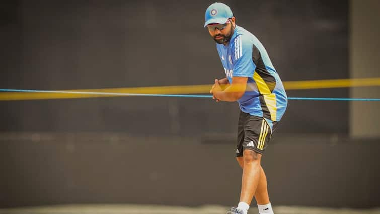 Rohit Sharma Plays Reverse Sweep IND vs BAN Tests Spin Threat India vs Bangladesh Test Series MA Chidambaram Stadium Chennai Viral Pic Rohit Sharma Practises THIS Unorthodox Stroke To Counter Spin Threat Ahead Of India vs Bangladesh Tests; Picture Goes Viral