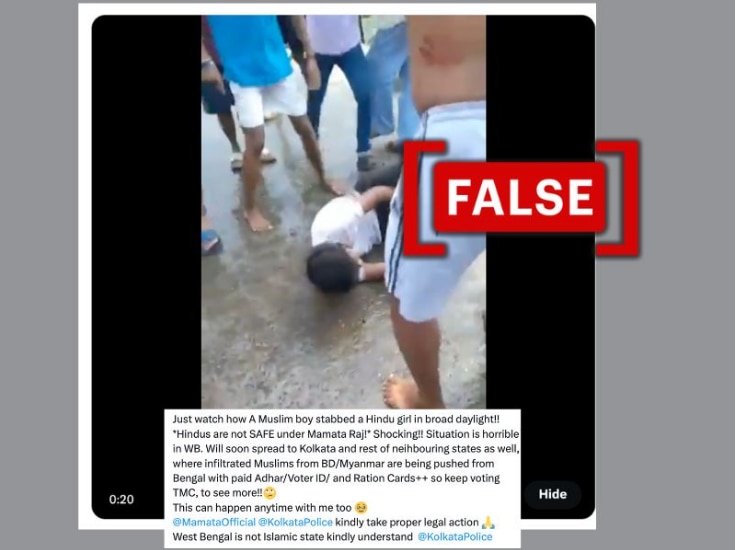 Fact Check: Video Falsely Shared As Muslim Youth Stabbing Hindu Girl In Kolkata