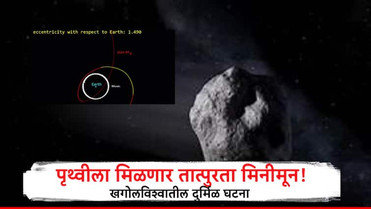 Astrology News earth second moon 2024 pt5 Earth Gravity earth mini moon asteroid 2024 pt5 Earth Mini-moon: मोठी खगोलीय घटना! पृथ्वीला मिळणार दुसरा चंद्र, गुरुत्वाकर्षणानं 'मिनी मून' पृथ्वीभोवती फिरणार