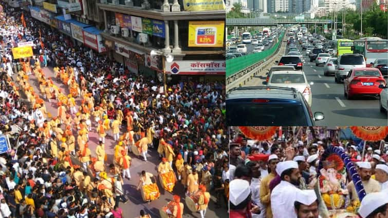 Pune 17 roads will be closed traffic diversion in pune for anant chaturdashi 2024 Ganesh Visarjan 2024 Pune Ganesh Visarjan 2024: अनंत चतुदर्शीला गणपती मिरवणुकांसाठी पुण्यातील वाहतूक व्यवस्थेत मोठे बदल, 17 रस्ते बंद राहणार