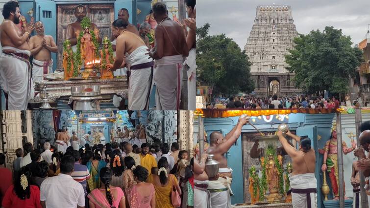 Purattasi 2024 started in Kanchipuram varadharaja Perumal temple more than 1000 devotees tnn   தொடங்கியது புரட்டாசி விரதம்... கோயில்களில் குவியும் பக்தர்கள்.. பக்தியில் காஞ்சிபுரம்