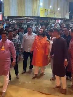 चिंचपोकळीचा चिंतामणीच्या मंडपात आवराआवर सुरु असताना अनंत अंबानी दर्शनाला पोहोचतात तेव्हा...