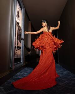 Pooja Hegde Makes A Statement With Her Dramatic Feathered Gown, See All Pics