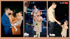 प्रियंका चोपड़ा-निक जोनस ने किया लिपलॉक तो शर्मा गईं मालती मैरी, फिर माइक लेकर स्टेज पर किया 'परफॉर्म', देखें तस्वीरें