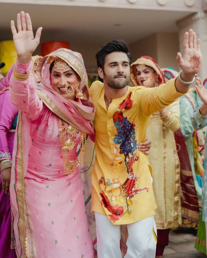 In some of the pictures, the group is seen dancing with popular Giddha dancer Noor Zora and her troupe. Richa shared that her favorite photo in the carousel was the last one, where a tearful Kriti, with ubtan on her face, radiates emotion.