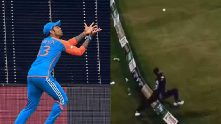 Pakistani fielder tried to take catch like Suryakumar Yadav on boundary line but failed badly Watch video Champions One-Day Cup 2024 Watch: पाकिस्तानी फील्डर ने कैच में सूर्यकुमार यादव की करनी चाही 'नकल', देखें फिर क्या हुआ