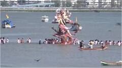 Watch: 'अगले बरस फिर से आना', मुंबईचा राजा को विदाई, गिरगांव चौपाटी पर विसर्जन