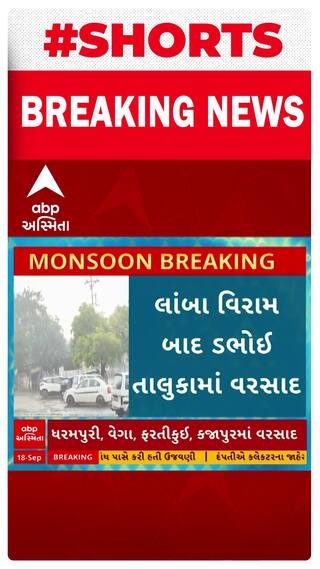 Vadodara Rain | વડોદરાના ડભોઈ તાલુકામાં પડ્યો વરસાદ