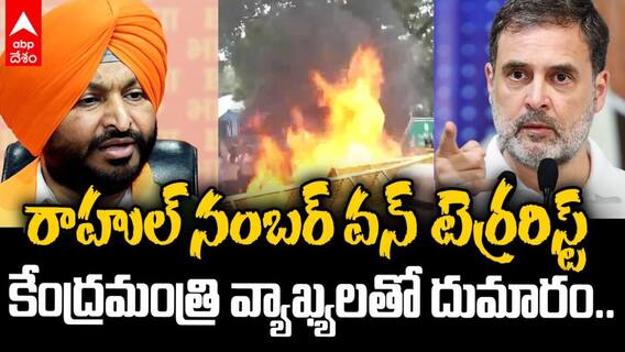 రాహుల్‌ ఓ టెర్రరిస్ట్ అంటూ కేంద్రమంత్రి సంచలన వ్యాఖ్యలు, కాంగ్రెస్ ఆందోళనలు