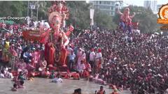 Lalbaugcha Raja Visarjan 2024: अरे ही शान कोणाची... लालबागचा राजाची! गिरगाव चौपाटीवर मुंगी शिरायलाही जागा नाही