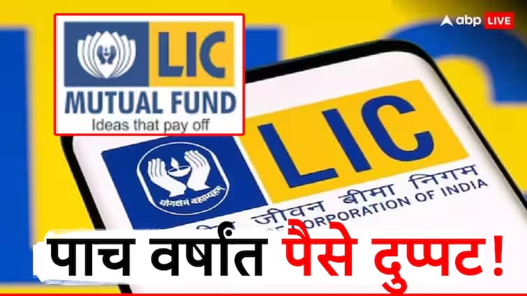 lic scheme made rupee double in five years LIC MF dividend yield fund plan detail information in marathi 500000 चे 1200000 रुपये करणारी LIC ची भन्नाट स्कीम, फक्त 1000 रुपयांपासून करता येते गुंतवणूक!