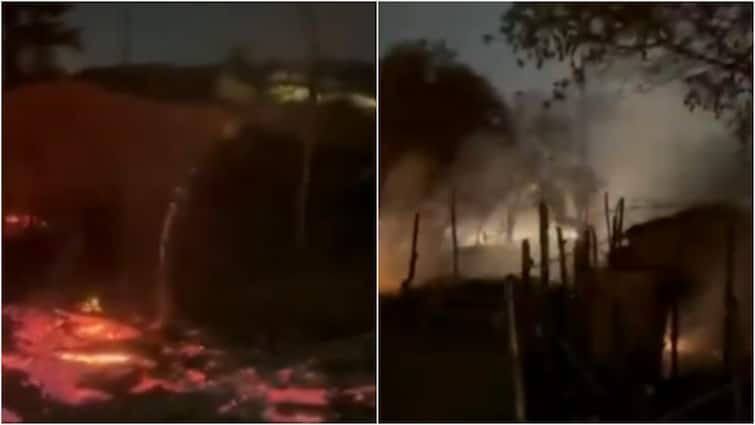 Bihar Nawada 80 houses set ablaze miscreants firing Miscreants Set 80 Houses On Fire In Bihar's Nawada, Open Fire Leading To Chaos