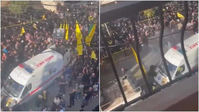 Walkie-Talkie Blast At Funeral In Beirut Lebanon As Second Wave Of Attacks Target Hezbollah Members Video Caught On Camera Video: Walkie-Talkie Blast At Funeral In Beirut As Second Wave Of Attacks Targets Hezbollah Members