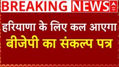 Breaking News: हरियाणा के लिए कल आएगा BJP का संकल्प पत्र | Haryana Election 2024 | ABP News